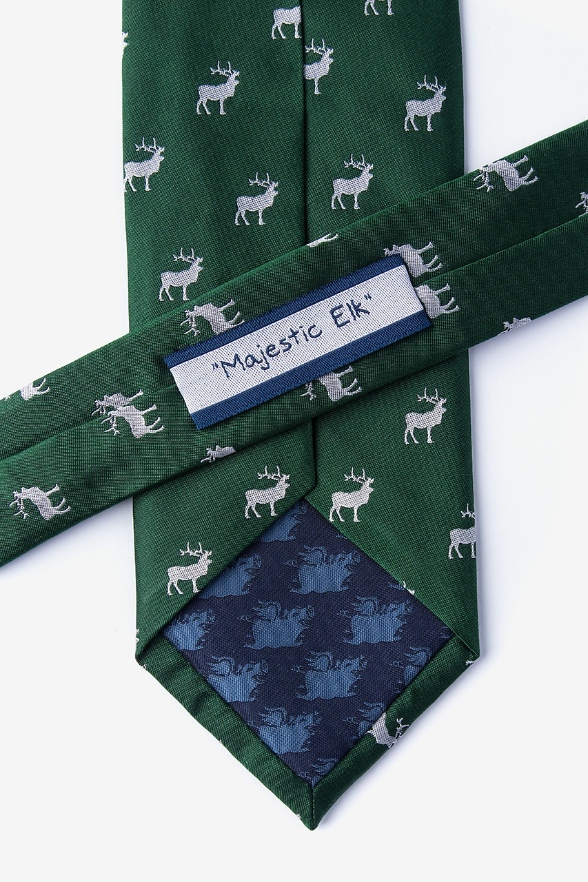 Majestic Elk Dark Green Tie Photo (2)