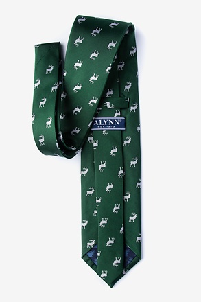 Dark Green Silk Majestic Elk Tie