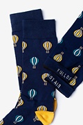 Hot Air Balloon Dark Navy Sock Photo (2)