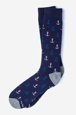 Anchor Dark Navy Sock