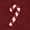 Dark Red Carded Cotton Perpetual Peppermint Medium-Large Sock
