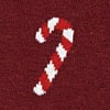 Dark Red Carded Cotton Perpetual Peppermint Sock