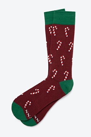 Perpetual Peppermint Dark Red Sock