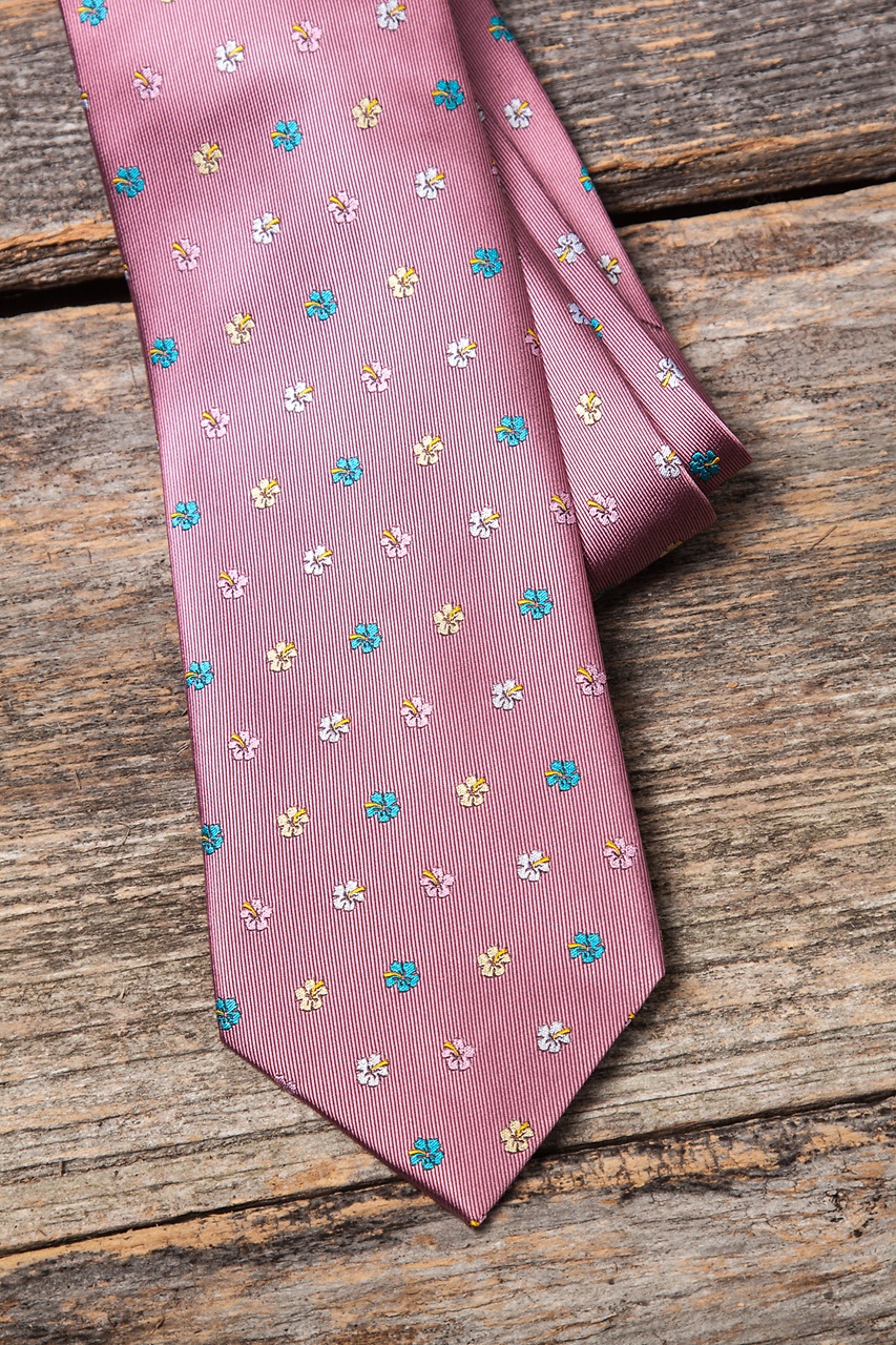 Blossoms Dusty Rose Extra Long Tie Photo (3)