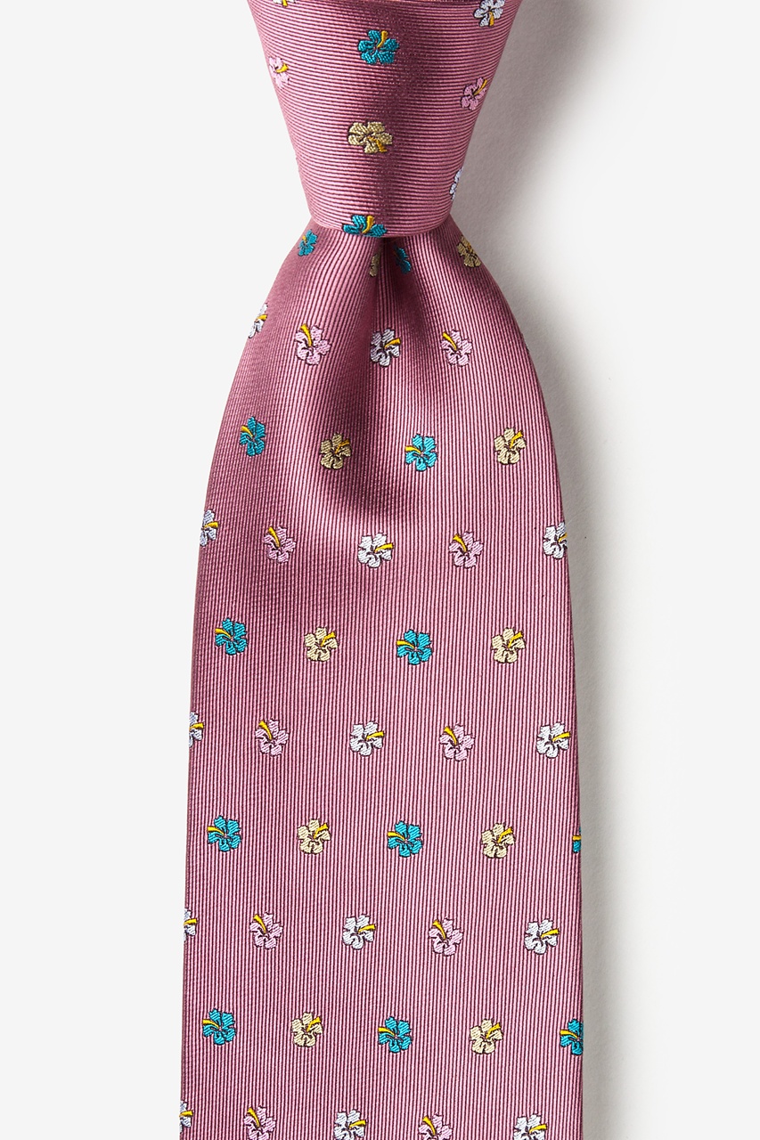 Blossoms Dusty Rose Extra Long Tie Photo (0)