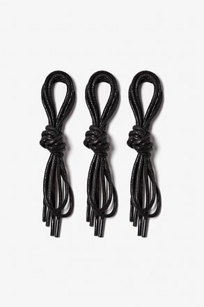 All Black 3 Pack Waxed Ebony Shoelaces