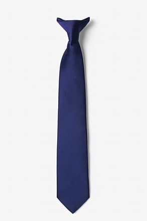 _Eclipse Blue Clip-on Tie For Boys_