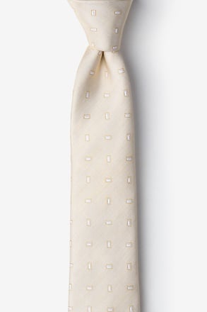 Nelson Ecru Skinny Tie