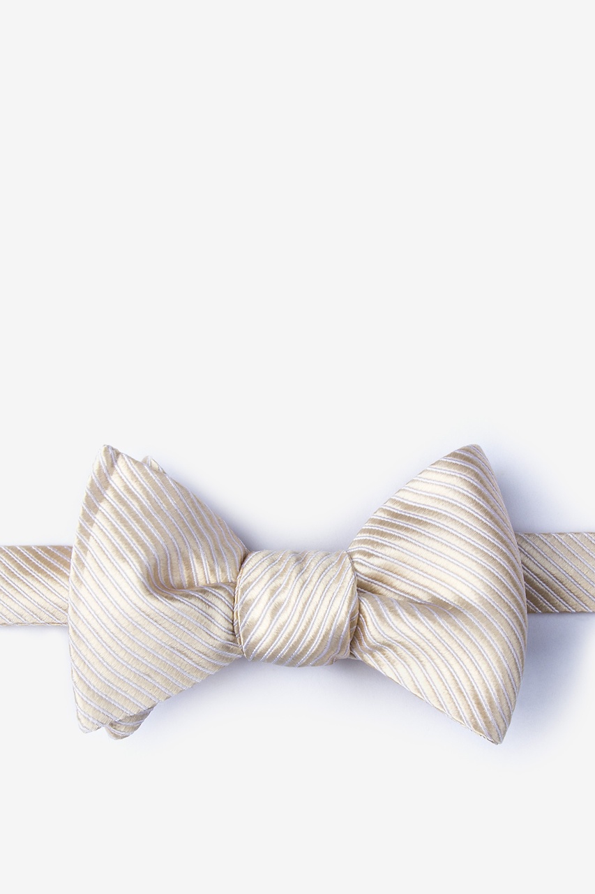 Rene Ecru Self-Tie Bow Tie Photo (0)