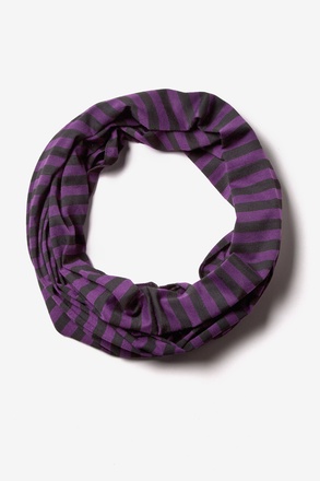 _Carnival Stripe Eggplant Infinity Scarf_