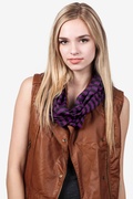 Carnival Stripe Eggplant Infinity Scarf Photo (0)