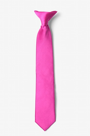 Festival Fuchsia Clip-on Tie For Boys