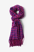 Fuchsia Berlin Houndstooth Scarf Photo (0)