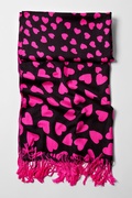 Fuchsia Hearts Pashmina Scarf Photo (3)