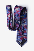 Camouflage Woodland Fuchsia Extra Long Tie Photo (1)