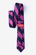 Fuchsia & Navy Stripe Skinny Tie Photo (1)