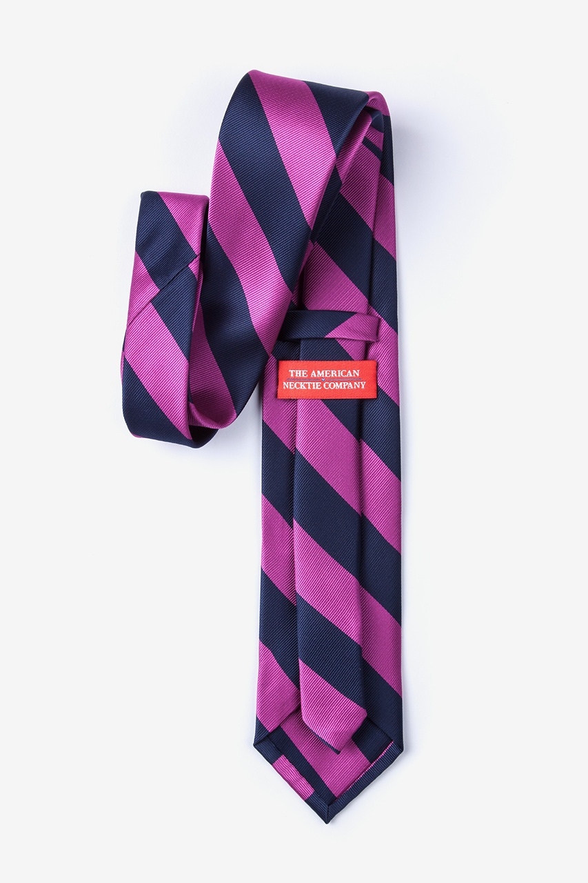 Fuchsia & Navy Stripe Tie Photo (1)