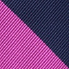 Fuchsia Microfiber Fuchsia & Navy Stripe Skinny Tie