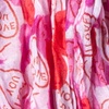 Fuchsia Polyester Candy Hearts Scarf