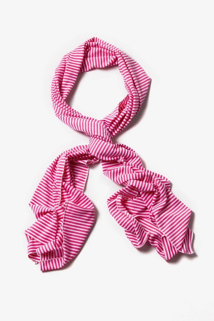 Fuchsia Candy Stripe Scarf | Striped Scarves | Scarves.com