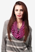 Carnival Stripe Fuchsia Infinity Scarf Photo (2)