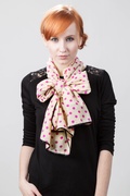 Fuchsia Itsy Bitsy Teenie Weenie Scarf Photo (4)