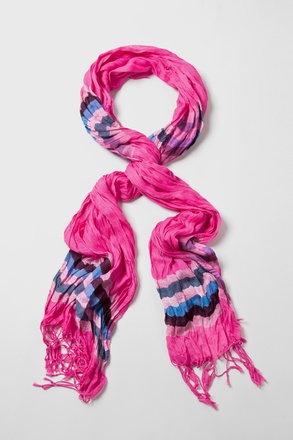 _Ribbon Stripe Fuchsia Scarf_