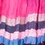 Fuchsia Polyester Ribbon Stripe Scarf