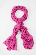 Fuchsia Velvet Bows Scarf Photo (1)