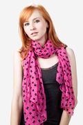 Fuchsia Velvet Bows Scarf Photo (2)