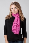 Fuchsia Velvet Stars Scarf Photo (4)