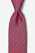 Mini Alligators Fuchsia Tie Photo (0)