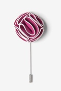 Fuchsia Piped Flower Lapel Pin Photo (0)