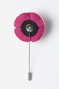 Fuchsia Piped Flower Lapel Pin Photo (1)