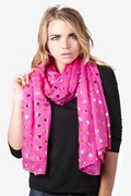 Golden Hearts Fuchsia Scarf Photo (1)