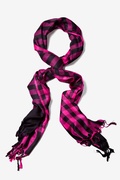 Fuchsia Picnic Check Scarf Photo (2)