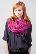 Fuchsia Rainbow Sparkle Scarf Photo (3)