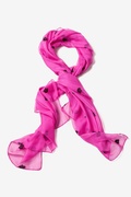 Fuchsia Velvet Crowns Scarf Photo (0)