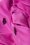 Fuchsia Velvet Crowns Scarf Photo (1)