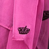 Fuchsia Velvet Crowns Scarf