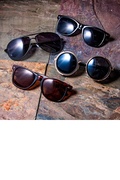 50's Steampunk Black Revo Mirror Gold Sunglasses Photo (3)
