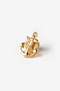 Anchor With Rope Gold Lapel Pin Photo (0)