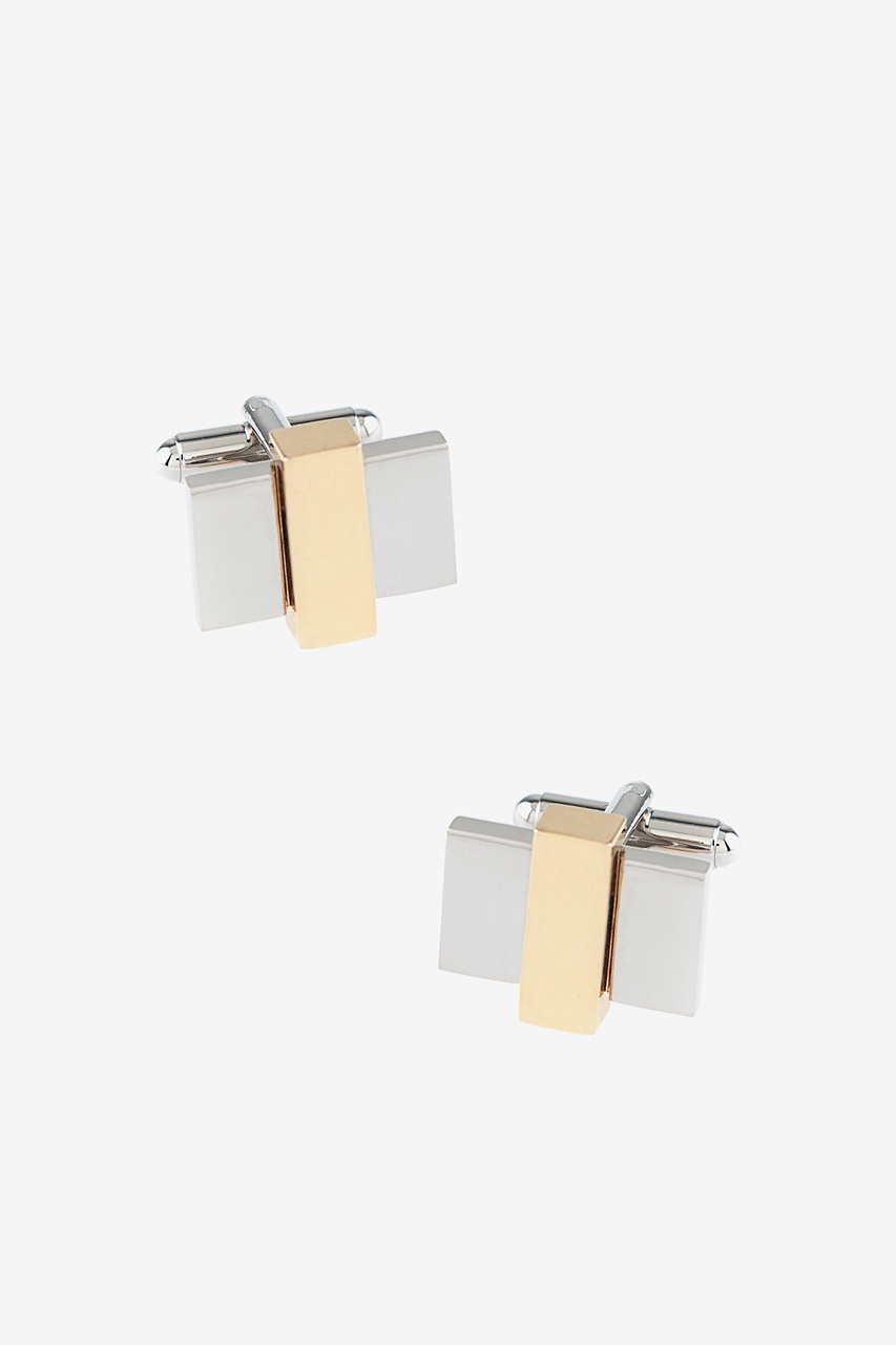 Banded Gold Cufflinks Photo (0)