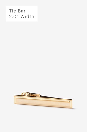 _Beveled Rectangle Gold Tie Bar_