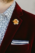 Blooming Rose Gold Lapel Pin Photo (1)