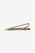 Brushed Face Scalloped Edge 2" Gold Tie Bar Photo (1)