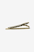 Brushed Face Scalloped Edge 2" Gold Tie Bar Photo (2)