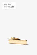 Chrome Curved Gold Tie Bar Photo (0)