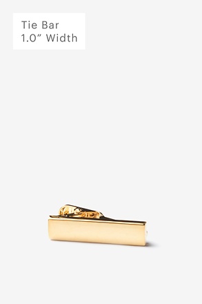 _Chrome Curved Gold Tie Bar_