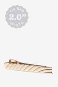 Diagonal Lines 2" Gold Tie Bar Photo (0)